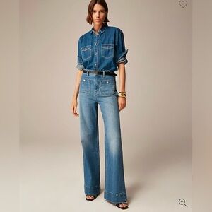 JCREW High-rise sailor denim trouser in 1996 semi-stretch - NWT